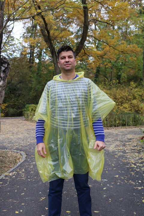 Pelerina de Ploaie - Model Poncho - Galben - BSP Guard