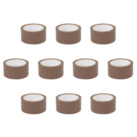 Set x10 Banda adeziva de tip scotch, 4.8 cm x 50 m, maro