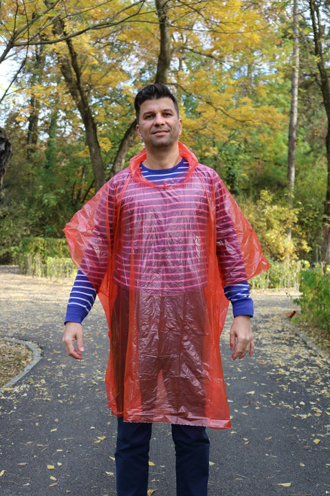 Pelerină de Ploaie - Model Poncho - Roșu - BSP Guard