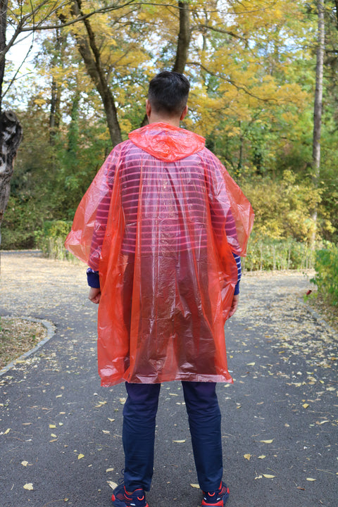 Pelerină de Ploaie - Model Poncho - Roșu - BSP Guard