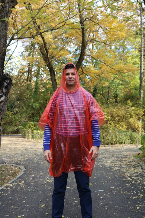 Pelerină de Ploaie - Model Poncho - Roșu - BSP Guard