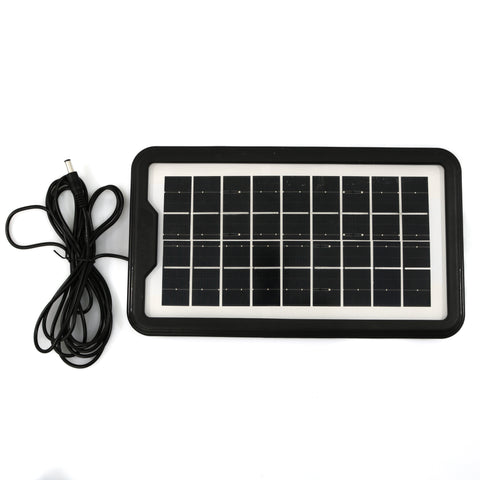 Sistem de iluminat solar GDPLUS cu 3 becuri, lanterna si incarcator USB, GD-8017